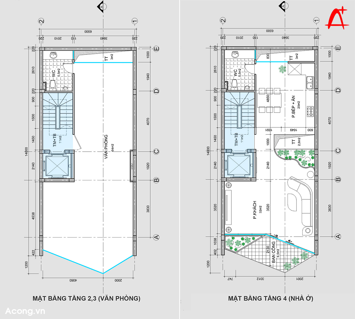 Mặt bằng nh&agrave; ở kết hợp văn ph&ograve;ng